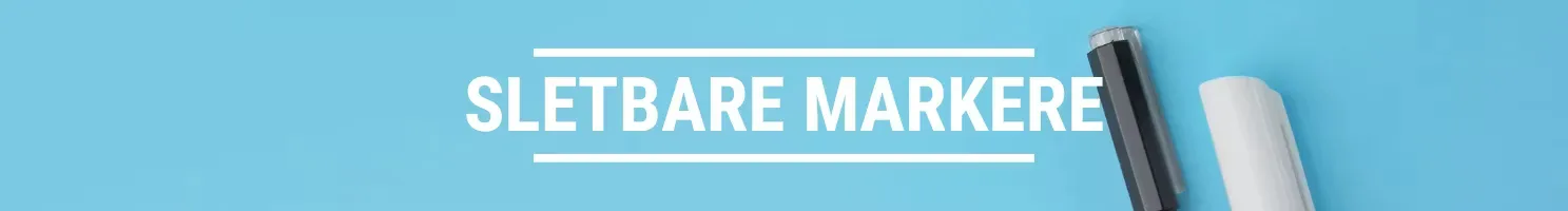 sletbare markere banner